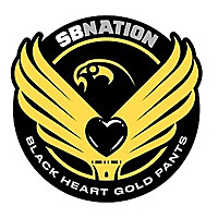 Black Heart Gold Pants