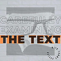 Carefully Examining the Text