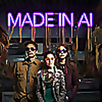 A family of abandoned AI humanoid robots living among humans