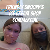 Friendly Snoopy's ice cream shop commercial